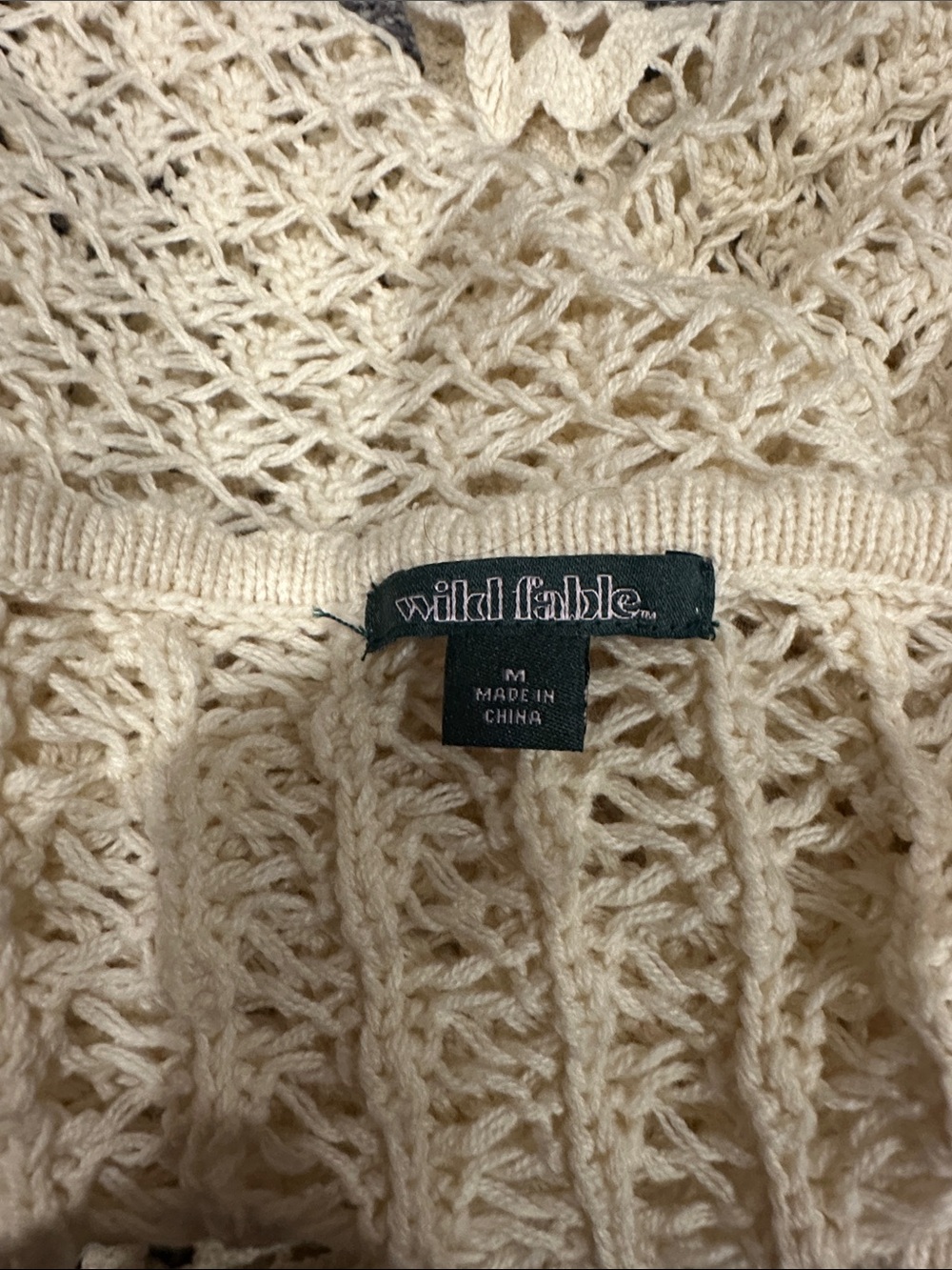 Wild fable Crochet Knit Sweater - Cream - Picture 3 of 3